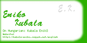 eniko kubala business card